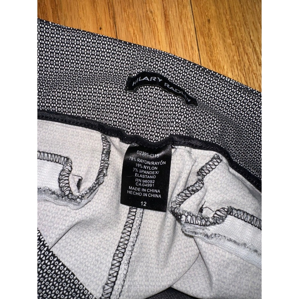 Hilary Radley Womens‎ Pants Sz 12 black White Office Work wear - Picture 10 of 10
